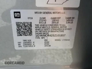 2025 Cadillac XT5 FWD Premium Luxury with VIN 1GYKNCR42SZ101857, listed as a Copart auction lot 56854895 with 2,155 mi miles and Clean title. Bid and sale history available at DreamBid. Image 13.