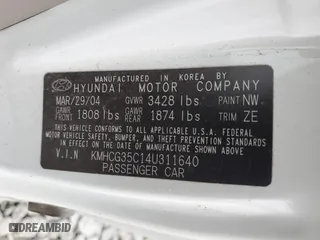 2004 Hyundai Accent GL with VIN KMHCG35C14U311640, listed as a Copart auction lot 78511284 with 175,004 mi miles and Salvage Title. Bid and sale history available at carsss.com. Image 12.