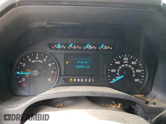 2017 Ford F-150 XL with VIN 1FTMF1C80HKE39125, listed as a Copart auction lot 56379345 with 136,264 mi miles and Clean title. Bid and sale history available at DreamBid. Image 9.