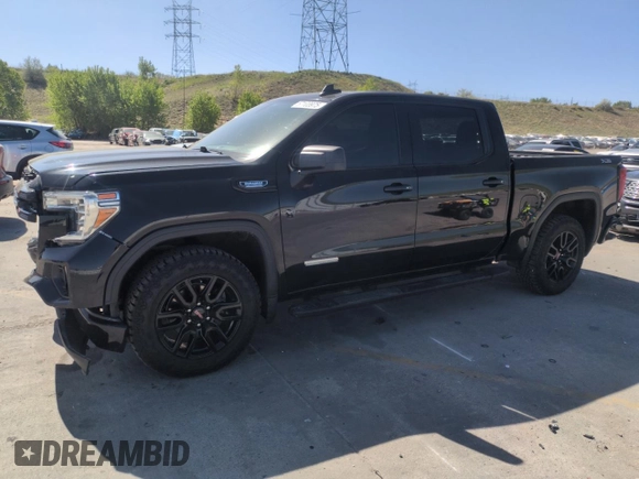 2021 GMC Sierra 1500 Elevation z VIN 1GTU9CET0MZ419219, wystawiony jako Copart lot #57103975 z przebiegiem 49 637 mil mil oraz Szkoda całkowita • Salvage title. Historia ofert i sprzedaży dostępna na DreamBid. Obrazek 1.