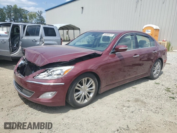 2013 Hyundai Genesis 3.8L with VIN KMHGC4DD7DU221907, listed as a Copart auction lot 68368624 with 118,708 mi miles and Clean Title. Bid and sale history available at carsss.com. Image 1.
