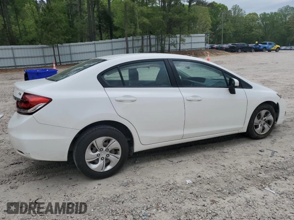 2015 Honda Civic LX with VIN 2HGFB2F55FH558449, listed as a Copart auction lot 53032415 with 68,756 mi miles and Salvage Title. Bid and sale history available at carsss.com. Image 3.