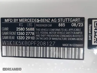 2023 Mercedes-Benz E-Class E 450 with VIN W1K1K5KB0PF208127, listed as a IAAI auction lot 41651543 with 7,086 mi miles. Bid and sale history available at carsss.com. Image 9.