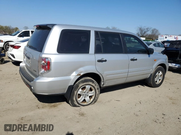 2006 Honda Pilot LX with VIN 2HKYF18176H525718, listed as a Copart auction lot 52379305 with 160,515 mi miles and Salvage Title. Bid and sale history available at carsss.com. Image 3.