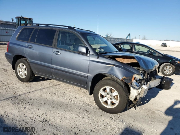 2002 Toyota Highlander with VIN JTEGF21A320055041, listed as a Copart auction lot 47198305 with 193,648 mi miles and Salvage Title. Bid and sale history available at carsss.com. Image 4.