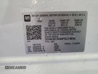 2023 Chevrolet Blazer LT с VIN 3GNKBCR40PS174641, выставлен на аукционе Copart как лот 53559445 с пробегом 19 995 миль миль и Чистый • Clean title. История ставок и продаж доступна на DreamBid. Изображение 13.