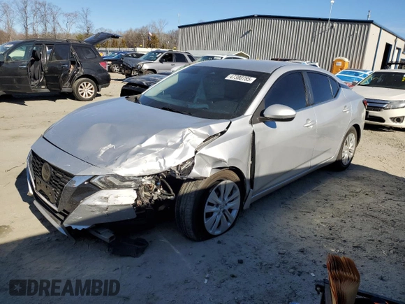2020 Nissan Sentra S with VIN 3N1AB8BV5LY244794, listed as a Copart auction lot 47380785 with 72,841 mi miles and Salvage Title. Bid and sale history available at carsss.com. Image 1.