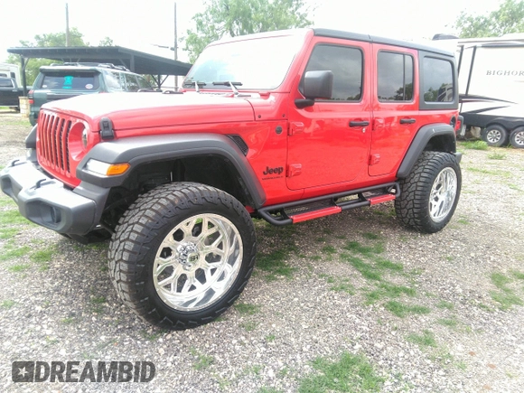 2024 Jeep Wrangler Sport S with VIN 1C4PJXDNXRW110431, listed as a IAAI auction lot 42156570 with 9,699 mi miles. Bid and sale history available at carsss.com. Image 2.