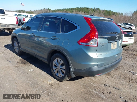 2012 Honda CR-V EX-L with VIN 5J6RM3H71CL025890, listed as a IAAI auction lot 41153369 with 214,439 mi miles. Bid and sale history available at carsss.com. Image 3.