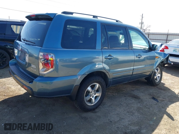 2007 Honda Pilot EX-L with VIN 5FNYF18517B028036, listed as a IAAI auction lot 41860675 with 61,217 mi miles and . Bid and sale history available at DreamBid. Image 4.
