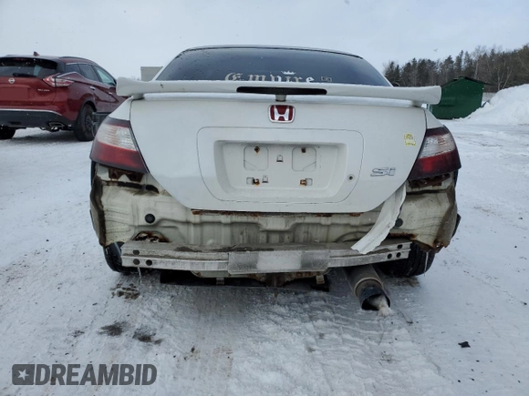2007 Honda Civic Si with VIN 2HGFG21587H100365, listed as a Copart auction lot 84713504 with 347,419 mi miles and Salvage Title. Bid and sale history available at DreamBid. Image 6.