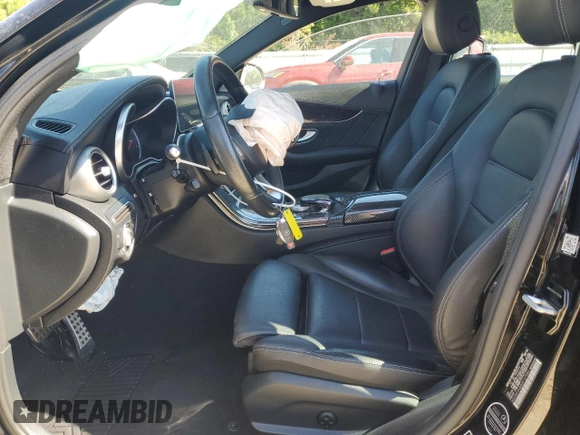2016 Mercedes-Benz C 300 Luxury with VIN WDDWF4KB8GR167040, listed as a Copart auction lot 58181125 with 42,429 mi miles and Salvage title. Bid and sale history available at DreamBid. Image 7.