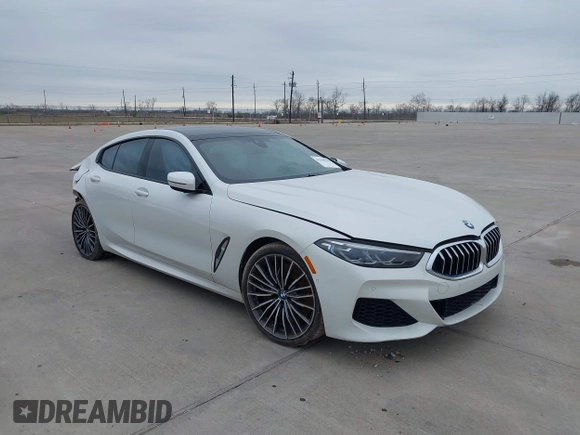 2020 BMW 8 Series 840i with VIN WBAGV2C05LCD81080, listed as a IAAI auction lot 41559935 with 65,027 mi miles. Bid and sale history available at carsss.com. Image 1.