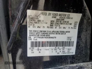 2013 Ford F-250 XL with VIN 1FT7W2BT6DEB08275, listed as a Copart auction lot 61910995 with 270,332 mi miles and Salvage title. Bid and sale history available at DreamBid. Image 13.