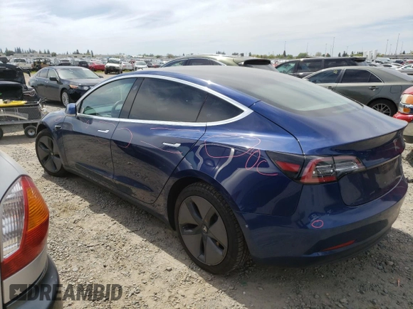 2018 Tesla Model 3 Long Range Battery with VIN 5YJ3E1EB3JF093680, listed as a Copart auction lot 52757865 with 60,598 mi miles and Salvage Title. Bid and sale history available at DreamBid. Image 2.