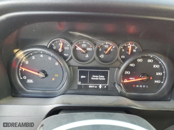 2021 Chevrolet Silverado 1500 Custom with VIN 3GCPWBEH8MG138037, listed as a Copart auction lot 80058054 with 80,417 mi miles and Salvage Title. Bid and sale history available at carsss.com. Image 9.
