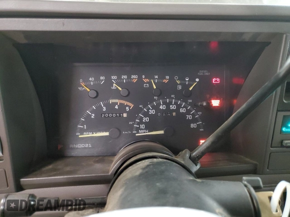 1993 GMC Sierra 1500 with VIN 1GTHC39F2PE543530, listed as a Copart auction lot 83612804 with 200,011 mi miles and Clean Title. Bid and sale history available at DreamBid. Image 9.