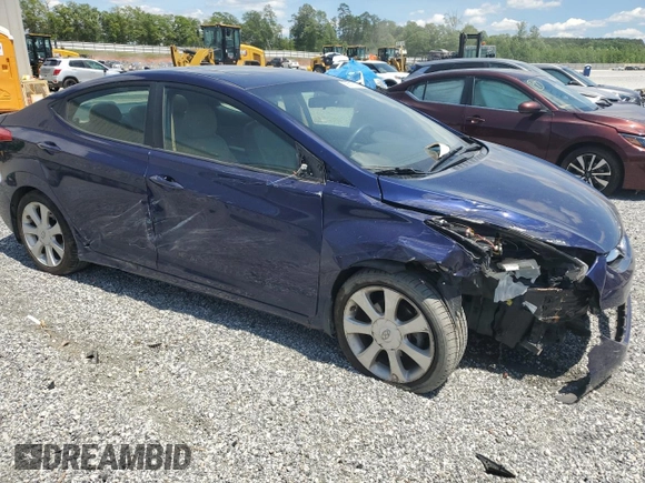 2013 Hyundai Elantra GLS z VIN 5NPDH4AE4DH206880, wystawiony jako Copart lot #56016145 z przebiegiem 112 681 mil mil oraz Szkoda całkowita • Salvage title. Historia ofert i sprzedaży dostępna na DreamBid. Obrazek 4.