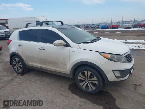 2013 Kia Sportage EX with VIN KNDPCCA24D7531349, listed as a IAAI auction lot 41601181 with 97,004 mi miles and . Bid and sale history available at DreamBid. Image 1.