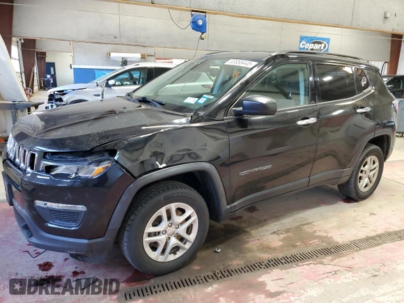 2017 Jeep Compass Sport с VIN 3C4NJDAB8HT630969, выставлен на аукционе Copart как лот 53858445 с пробегом 109 239 миль миль и Списание • Salvage title. История ставок и продаж доступна на DreamBid. Изображение 1.