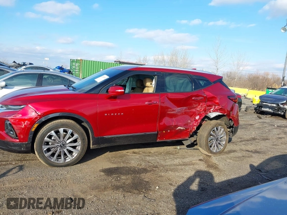 2022 Chevrolet Blazer Premier with VIN 3GNKBLR40NS163877, listed as a IAAI auction lot 41249191 with 22,235 mi miles and . Bid and sale history available at DreamBid. Image 15.