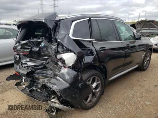 2023 BMW X3 xDrive30i with VIN 5UX53DP00P9S48442, listed as a Copart auction lot 70309554 with 0 mi miles and Salvage Title. Bid and sale history available at carsss.com. Image 3.