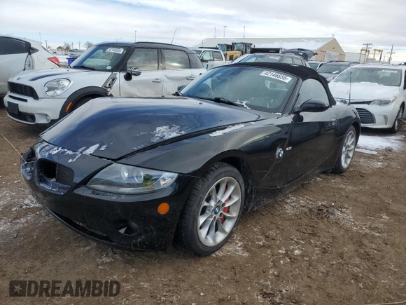 2005 BMW Z4 2.5i with VIN 4USBT335X5LR71029, listed as a Copart auction lot 42146655 with 80,813 mi miles and Salvage Title. Bid and sale history available at carsss.com. Image 1.