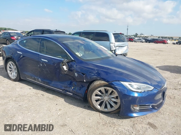 2017 Tesla Model S 100D with VIN 5YJSA1E28HF217489, listed as a IAAI auction lot 42128388 with Not provided miles and . Bid and sale history available at DreamBid. Image 1.
