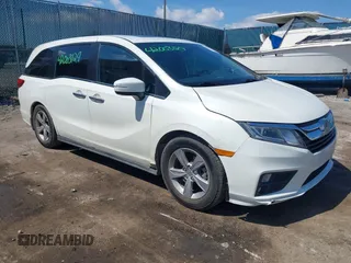 2018 Honda Odyssey EX-L z VIN 5FNRL6H70JB102713, wystawiony jako IAAI lot #42003129 z przebiegiem 410 500 mil mil oraz . Historia ofert i sprzedaży dostępna na DreamBid. Obrazek 1.