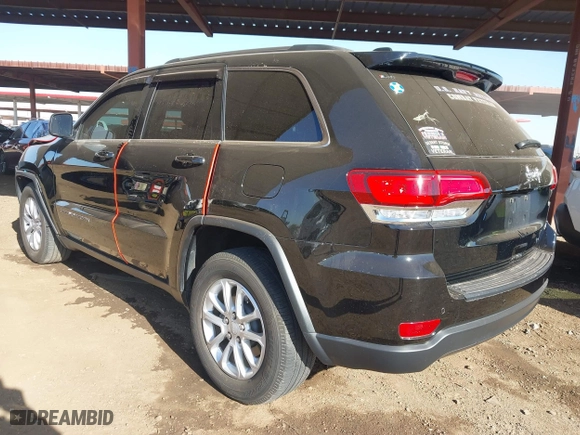 2021 Jeep Grand Cherokee Laredo X with VIN 1C4RJEAG4MC739342, listed as a IAAI auction lot 41302550 with 37,429 mi miles. Bid and sale history available at carsss.com. Image 3.