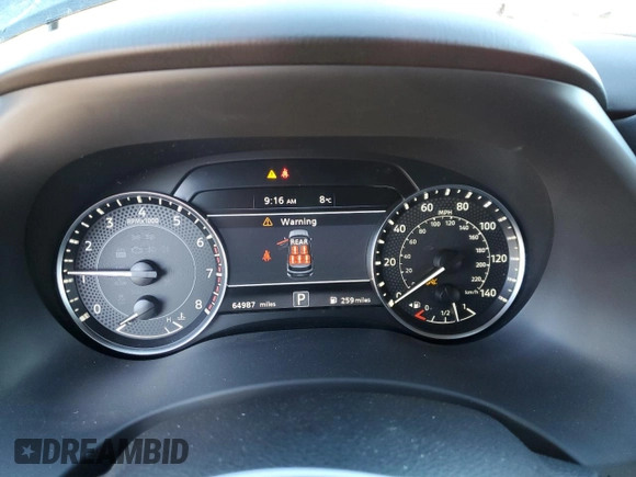 2022 Nissan Armada SL with VIN JN8AY2BA3N9392171, listed as a Copart auction lot 81129714 with 64,987 mi miles and Clean Title. Bid and sale history available at carsss.com. Image 9.
