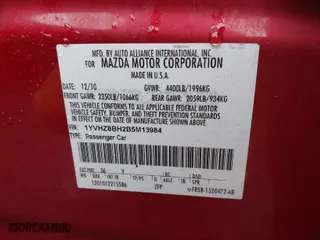 2011 Mazda Mazda6 i Sport with VIN 1YVHZ8BH2B5M13984, listed as a IAAI auction lot 41837497 with 198,691 mi miles. Bid and sale history available at carsss.com. Image 9.