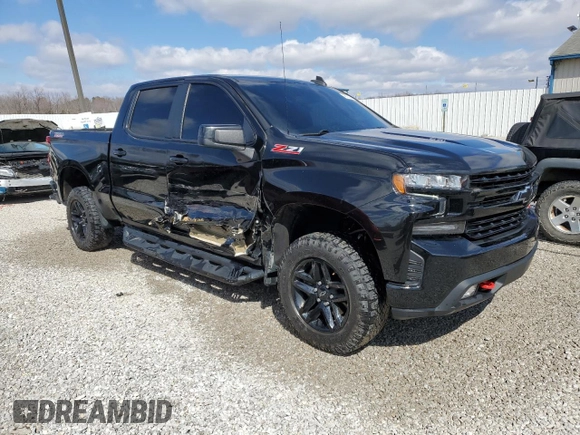 2021 Chevrolet Silverado 1500 LT Trail Boss with VIN 1GCPYFEL6MZ388043, listed as a Copart auction lot 48032035 with 76,082 mi miles and Salvage Title. Bid and sale history available at DreamBid. Image 4.