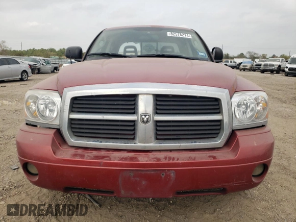 2007 Dodge Dakota SLT with VIN 1D7HE48J97S147477, listed as a Copart auction lot 82578214 with 322,684 mi miles and Salvage Title. Bid and sale history available at DreamBid. Image 5.