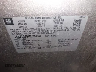 2011 Chevrolet Equinox LTZ with VIN 2CNFLGE51B6244244, listed as a IAAI auction lot 42169857 with 141,298 mi miles and . Bid and sale history available at DreamBid. Image 9.