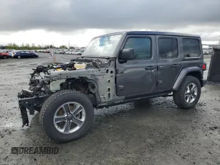 2019 Jeep Wrangler Unlimited Sahara with VIN 1C4HJXEG3KW661469, listed as a Copart auction lot 51262735 with 55,068 mi miles and Salvage title. Bid and sale history available at DreamBid. Image 1.