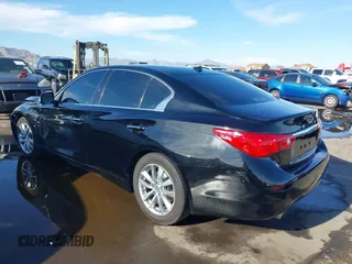 2014 Infiniti Q50 Premium with VIN JN1BV7AP0EM687787, listed as a IAAI auction lot 42084288 with 109,499 mi miles and . Bid and sale history available at carsss.com. Image 3.
