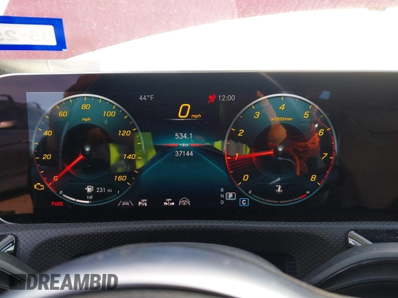 2019 Mercedes-Benz A 220 with VIN WDD3G4FB8KW018597, listed as a IAAI auction lot 41242218 with 37,144 mi miles and . Bid and sale history available at DreamBid. Image 7.