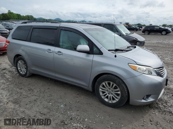 2012 Toyota Sienna XLE AAS with VIN 5TDYK3DCXCS278957, listed as a Copart auction lot 54218945 with 92,126 mi miles and Salvage Title. Bid and sale history available at carsss.com. Image 4.