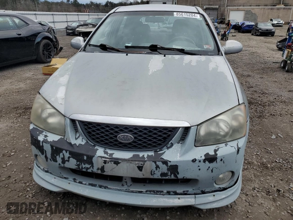 2005 Kia Spectra with VIN KNAFE161055128022, listed as a Copart auction lot 85615204 with 105,444 mi miles and Clean Title. Bid and sale history available at DreamBid. Image 5.