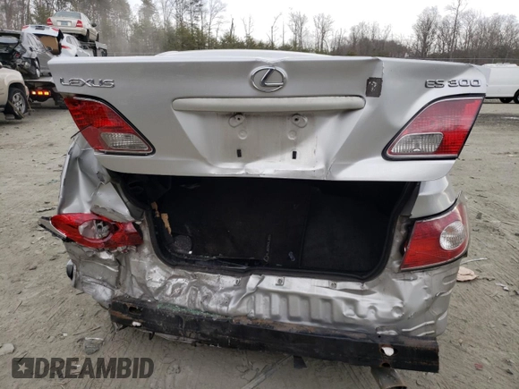 2003 Lexus ES 300 with VIN JTHBF30G030137254, listed as a Copart auction lot 46828375 with 228,627 mi miles and Salvage Title. Bid and sale history available at DreamBid. Image 6.
