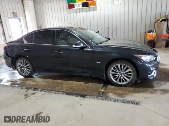 2020 Infiniti Q50 Luxe with VIN JN1EV7AR4LM254744, listed as a Copart auction lot 59178915 with 57,746 mi miles and Salvage title. Bid and sale history available at DreamBid. Image 4.