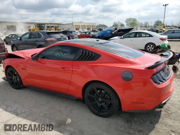2019 Ford Mustang GT with VIN 1FA6P8CF4K5147549, listed as a Copart auction lot 55528615 with 53,412 mi miles and Salvage title. Bid and sale history available at DreamBid. Image 2.