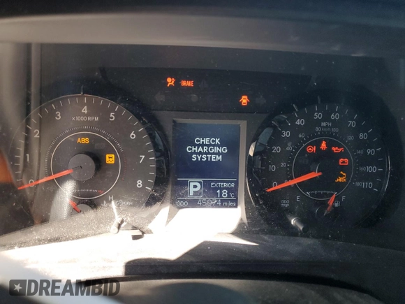 2016 Toyota Sienna LE AAS with VIN 5TDKK3DCXGS753986, listed as a Copart auction lot 46550215 with 45,074 mi miles and Salvage Title. Bid and sale history available at carsss.com. Image 9.