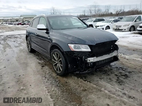 2016 Audi SQ5 3.0T Technik with VIN WA1LCAFP2GA035491, listed as a Copart auction lot 84615454 with 86,936 mi miles and Salvage Title. Bid and sale history available at carsss.com. Image 14.