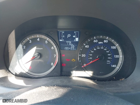 2015 Hyundai Accent GLS with VIN KMHCT4AE5FU808332, listed as a IAAI auction lot 42033625 with 195,433 mi miles. Bid and sale history available at carsss.com. Image 7.