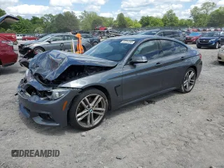 2018 BMW 4 Series 430i xDrive z VIN WBA4J3C51JBL04027, wystawiony jako Copart lot #55732285 z przebiegiem 79 446 mil mil oraz Szkoda całkowita • Salvage title. Historia ofert i sprzedaży dostępna na DreamBid. Obrazek 1.