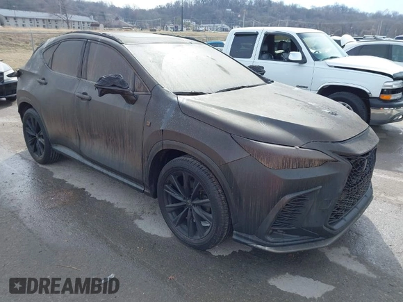 2024 Lexus NX with VIN 2T2KGCEZXRC059679, listed as a IAAI auction lot 41696350 with 5,311 mi miles. Bid and sale history available at carsss.com. Image 1.
