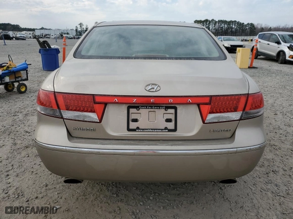 2007 Hyundai Azera SE with VIN KMHFC46F77A161661, listed as a Copart auction lot 47176065 with 230,314 mi miles and Salvage Title. Bid and sale history available at carsss.com. Image 6.