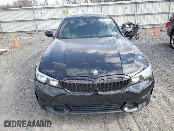 2019 BMW 3 Series 330i xDrive with VIN WBA5R7C56KAJ86097, listed as a Copart auction lot 53537325 with 76,636 mi miles and Salvage Title. Bid and sale history available at carsss.com. Image 5.